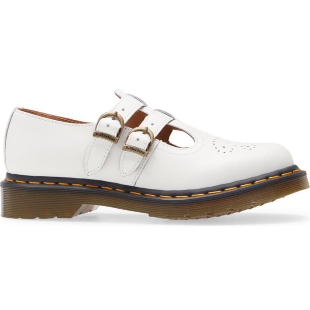 DR MARTENS Mary Jane White Shoes